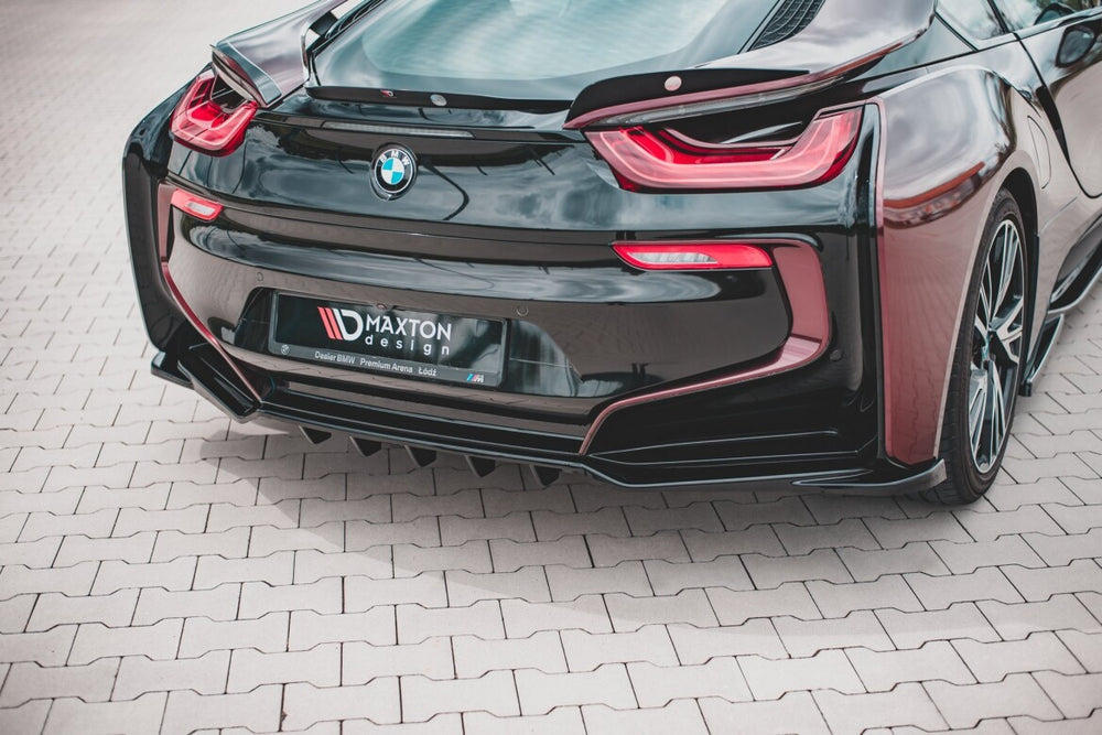 Maxton Parts - Diffusor Heckansatz passend für BMW i8 Carbon Look