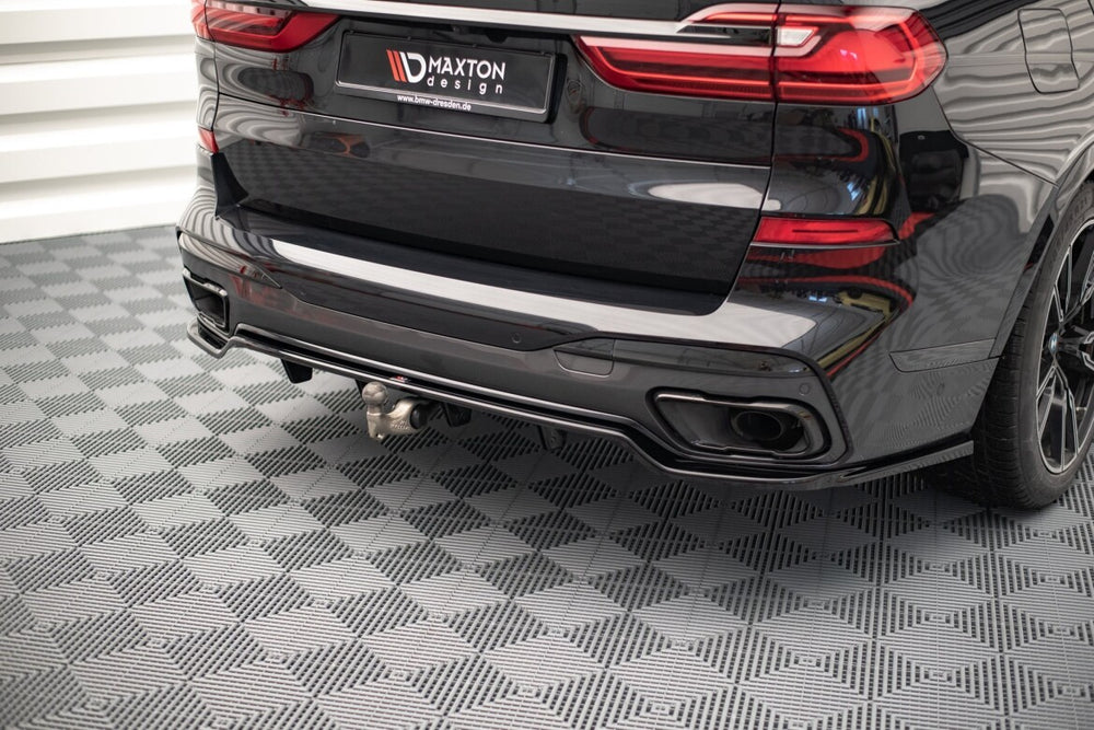 Maxton Parts - Diffusor Heckansatz passend für BMW X7 M-Paket G07 schwarz Hochglanz
