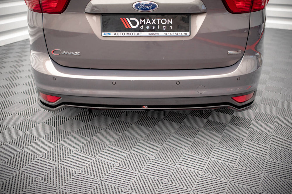 Maxton Parts - Diffusor Heckansatz passend für Ford C-Max Mk2 schwarz Hochglanz