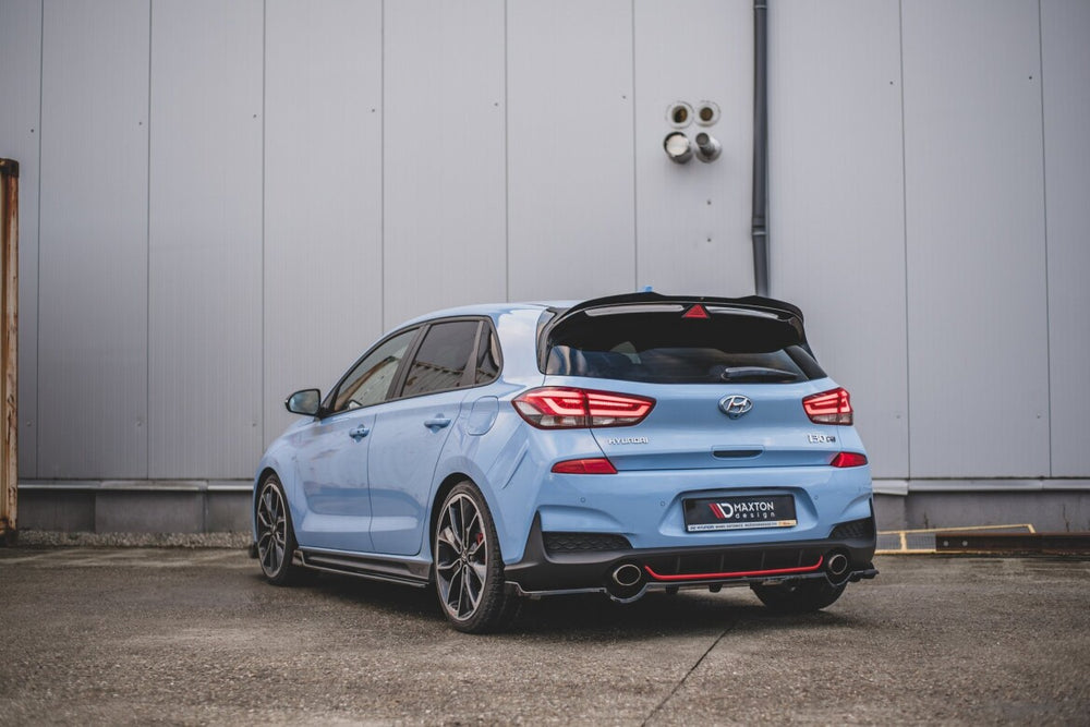 Maxton Parts - Diffusor Heckansatz passend für Hyundai I30 N Mk3 Hatchback schwarz Hochglanz (HY-I30-3-N-RD1G+RD2-G)