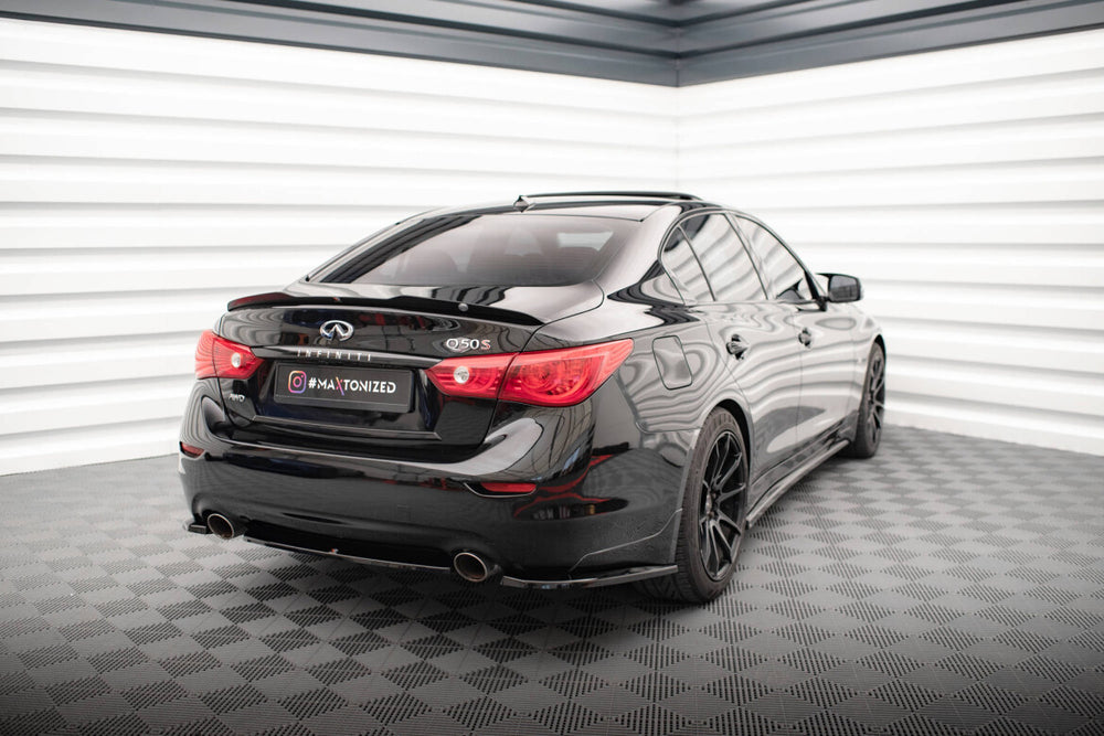 Maxton Parts - Diffusor Heckansatz passend für Infiniti Q50 S Mk1 schwarz Hochglanz