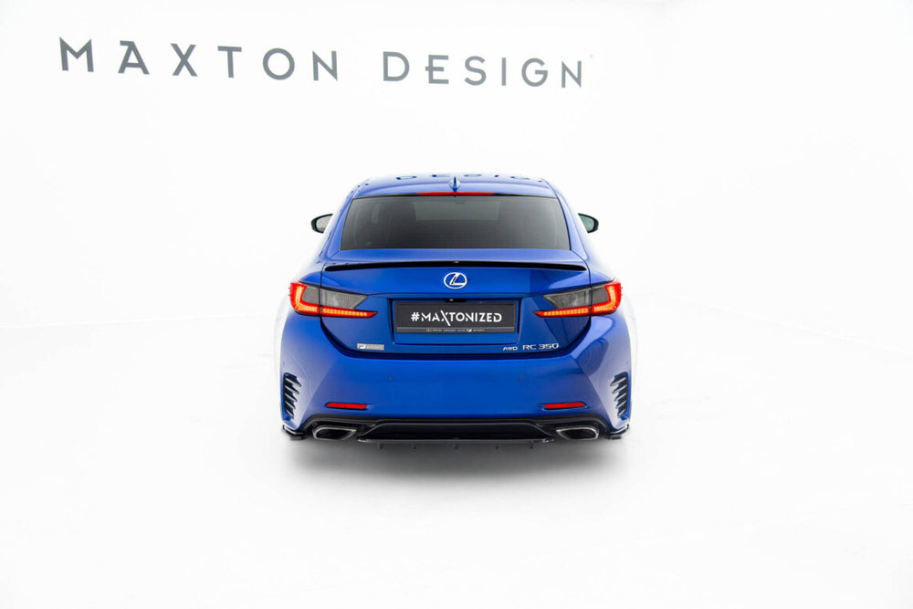 Maxton Parts - Diffusor Heckansatz passend für Lexus Rc Mk1 schwarz Hochglanz (LE-RC-1-RD1+RD2-G)