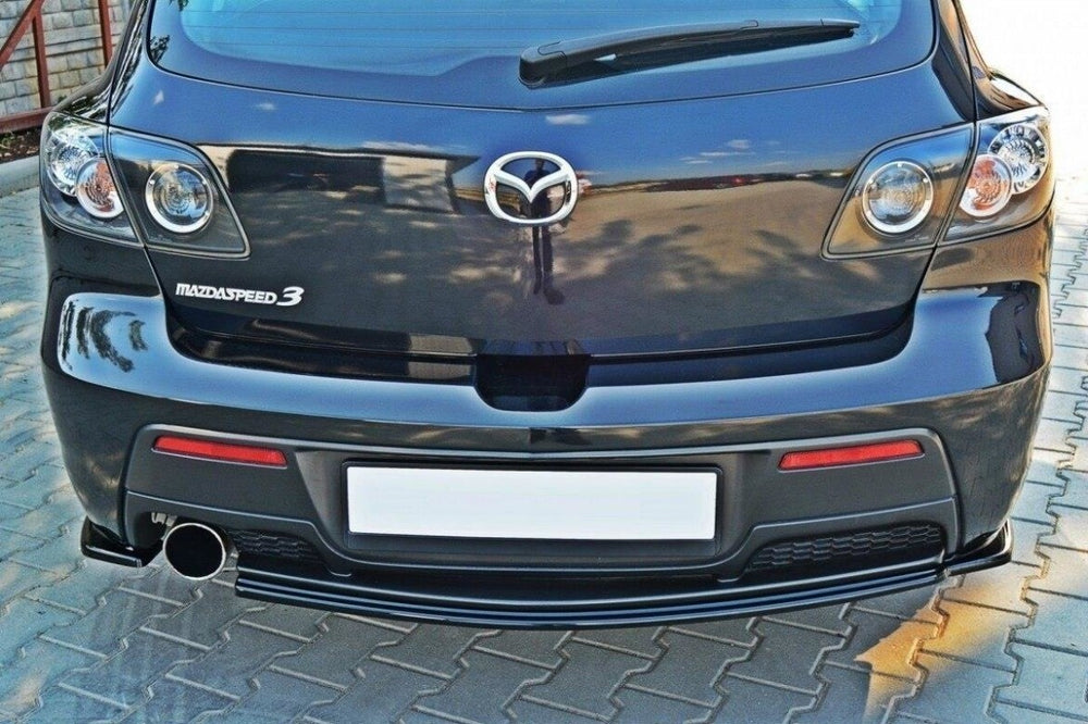 Maxton Parts - Diffusor Heckansatz passend für Mazda 3 MPS MK1 PREFACE US-Spec Version schwarz Hochglanz