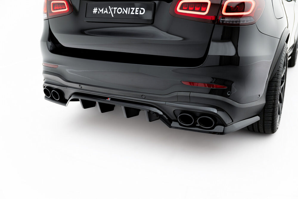 Maxton Parts - Diffusor Heckansatz passend für Mercedes-AMG GLC 43 SUV X253 FL schwarz Hochglanz