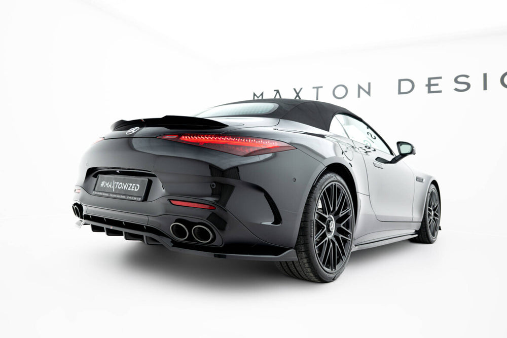 Maxton Parts - Diffusor Heckansatz passend für Mercedes-AMG SL 63 R232 schwarz Hochglanz