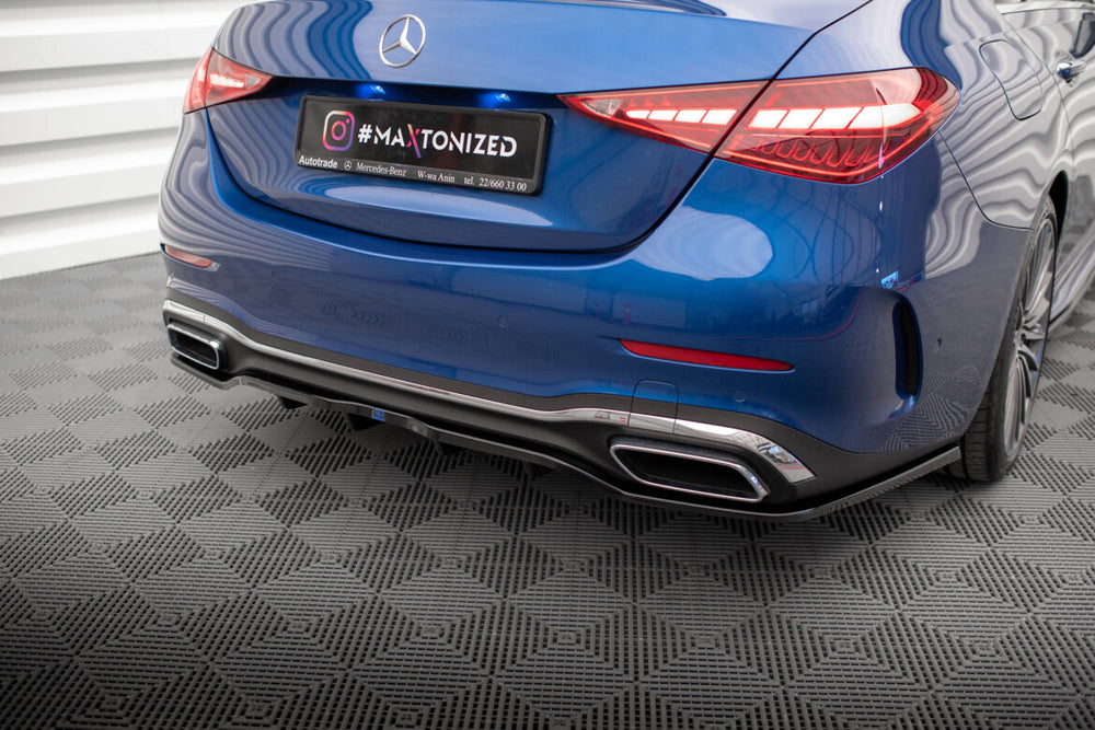 Maxton Parts - Diffusor Heckansatz passend für Mercedes C AMG-Line W206 schwarz Hochglanz