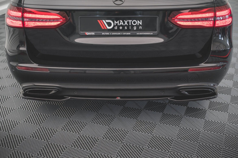 Maxton Parts - Diffusor Heckansatz passend für Mercedes E W213 schwarz Hochglanz (ME-E-213-RD1-G)