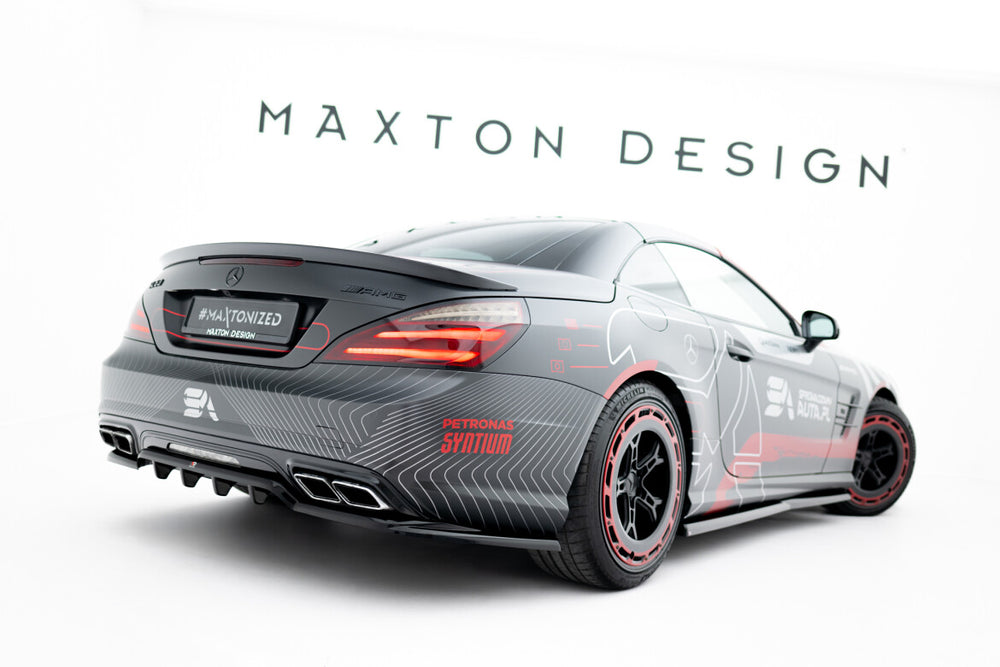 Maxton Parts - Diffusor Heckansatz passend für Mercedes SL 63 AMG R231 schwarz Hochglanz