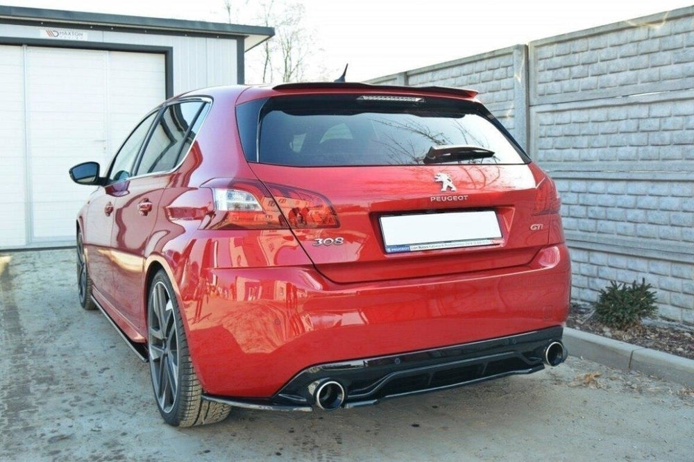 Maxton Parts - Diffusor Heckansatz passend für Peugeot 308 II GTI schwarz Hochglanz (PE-308-GTI-RD1-G)