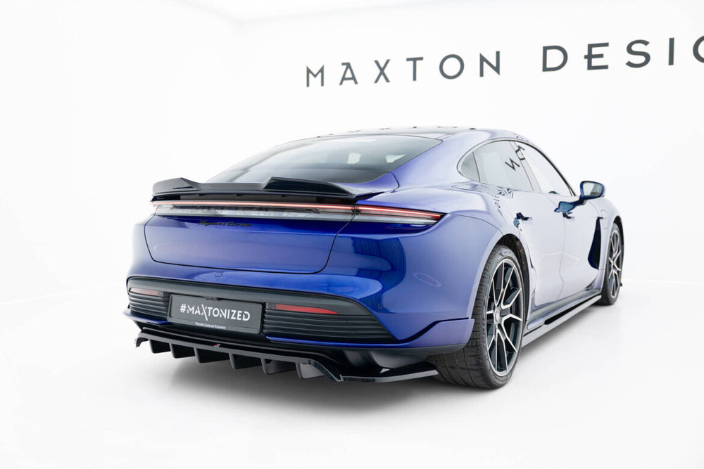 Maxton Parts - Diffusor Heckansatz passend für Porsche Taycan Turbo S Mk1 schwarz Hochglanz