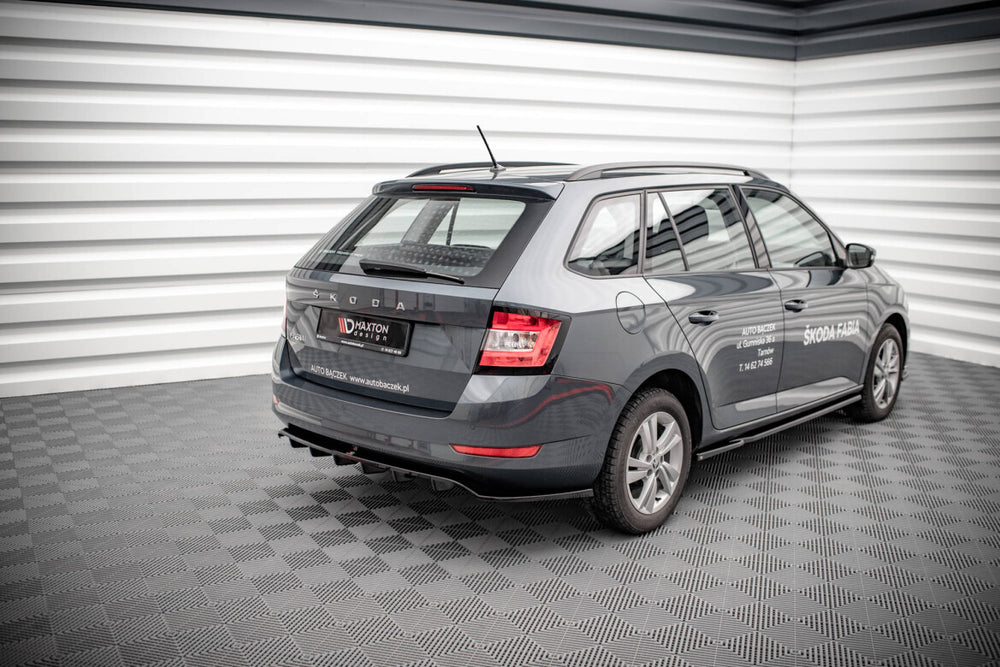 Maxton Parts - Diffusor Heckansatz passend für Skoda Fabia Combi Mk3 FL schwarz Hochglanz