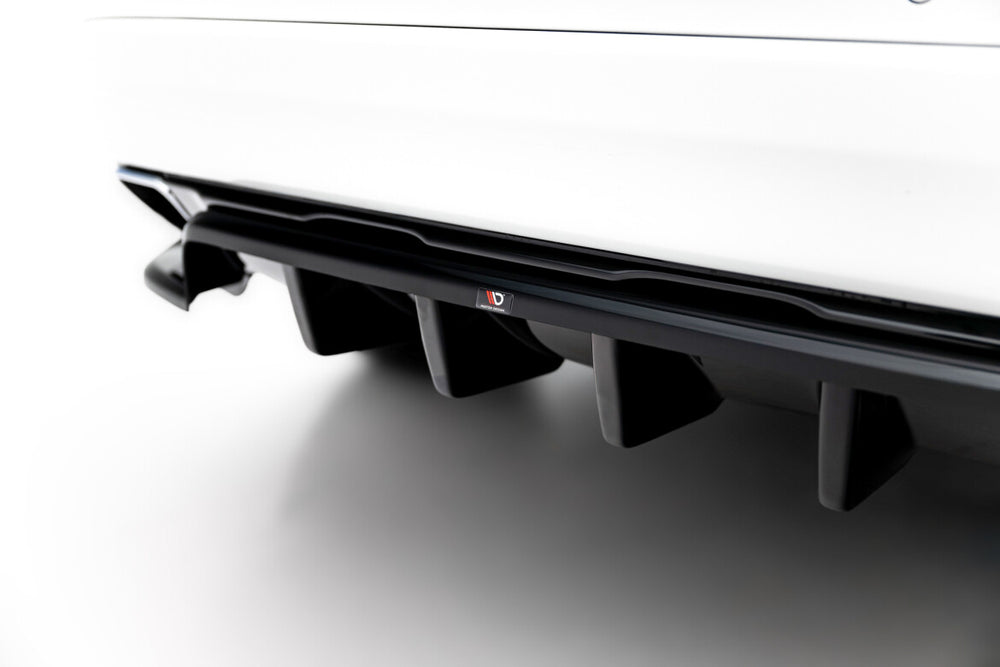 Maxton Parts - Diffusor Heckansatz passend für Volvo XC60 Mk1 FL schwarz Hochglanz