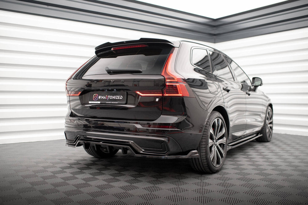 Maxton Parts - Diffusor Heckansatz passend für Volvo XC60 R-Design Mk2 FL schwarz Hochglanz