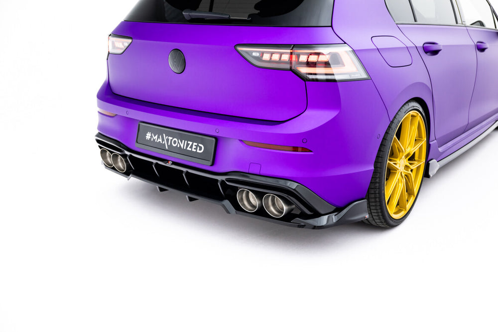 Maxton Parts - Diffusor Heckansatz V.1 passend für VW Golf R Hatchback Mk8 / Mk8 FL schwarz Hochglanz