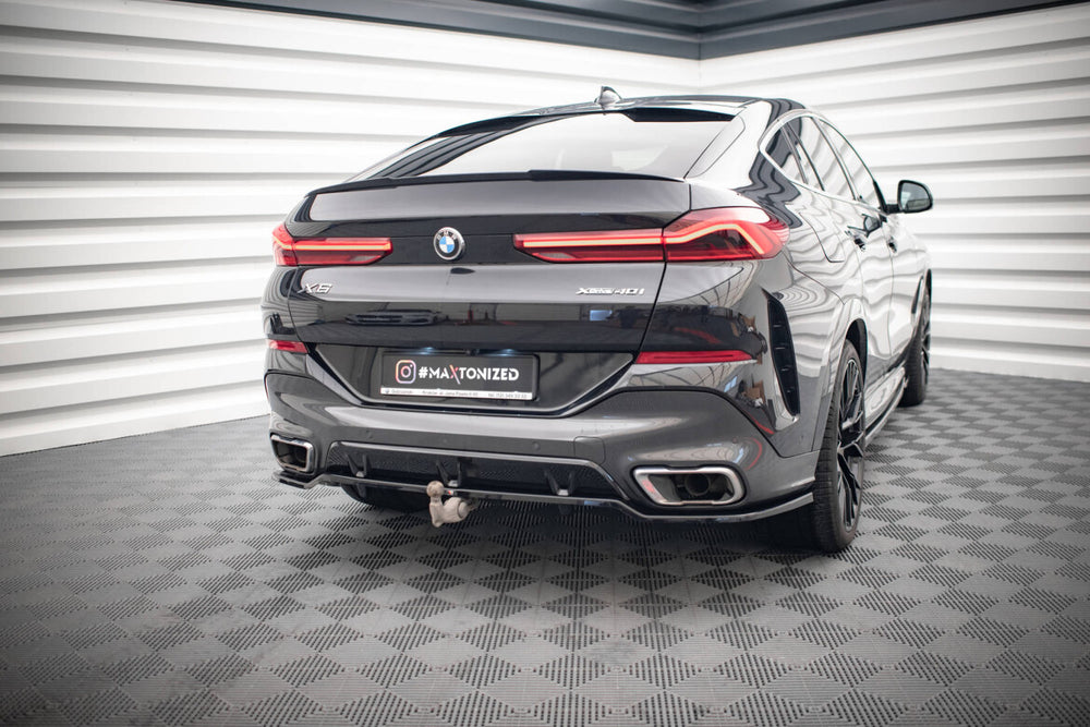 Maxton Parts - Diffusor Heckansatz V.3 passend für BMW X6 M-Paket G06 schwarz Hochglanz