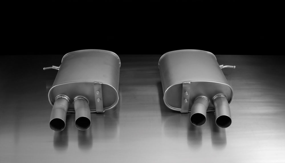 Axle-Back Auspuffanlage für BMW 3 Series 335i E90-E93 & 335x E90-E93 - Endrohr-Set (4-teilig), schräg, verchromt