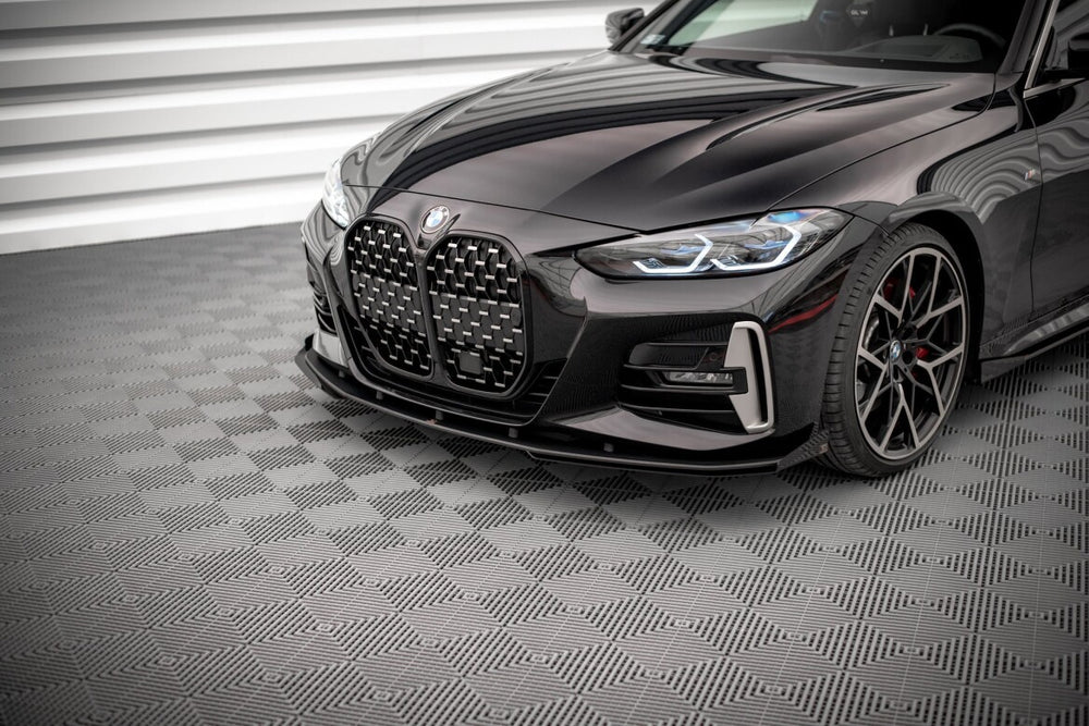 Maxton Parts - Front Stoßstange Flaps passend für BMW 4er M-Paket / M440i G22 / G23 / G22 FL / G23 FL schwarz Hochglanz