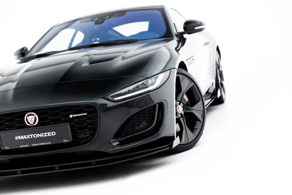 Maxton Parts - Front Stoßstange Flaps passend für Flaps Jaguar F-Type X152 Facelift 2 schwarz Hochglanz