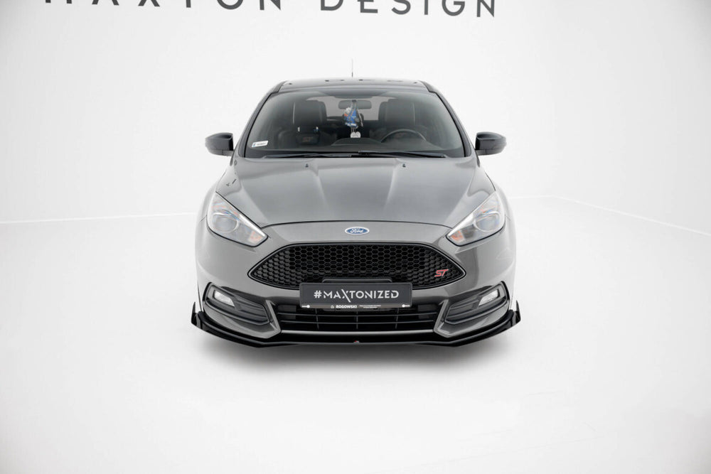 Maxton Parts - Front Stoßstange Flaps passend für Ford Focus ST Mk3 FL schwarz Hochglanz