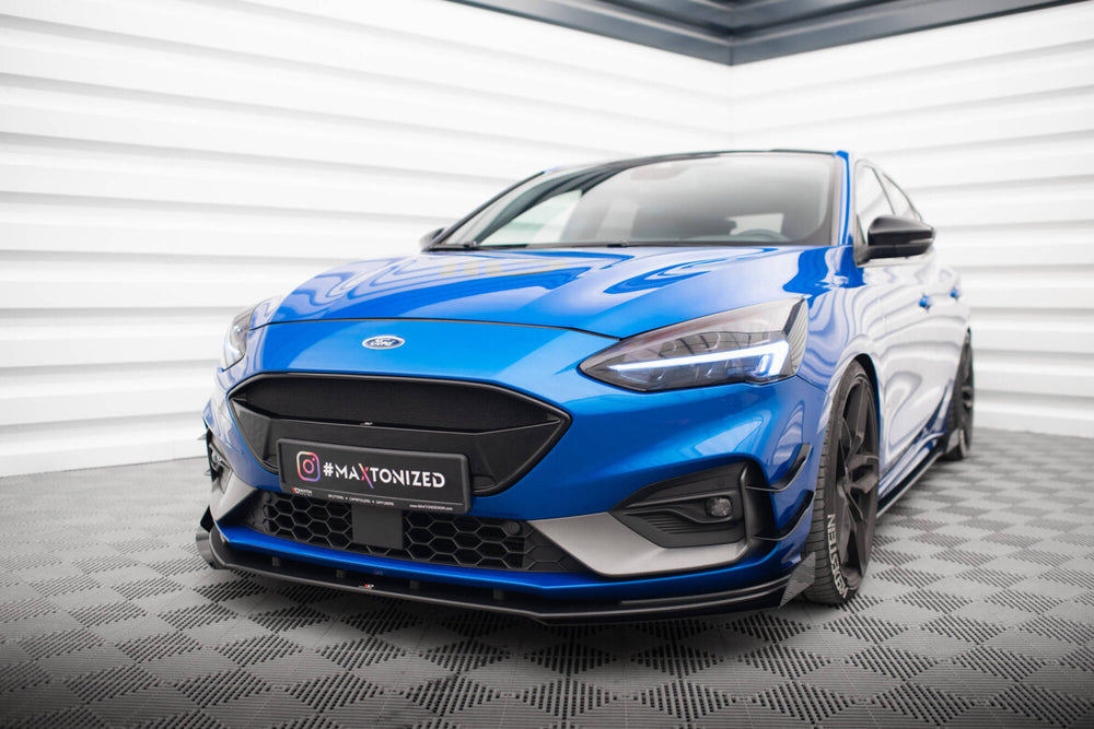 Maxton Parts - Front Stoßstange Flaps passend für Ford Focus ST / ST-Line Mk4 schwarz Hochglanz