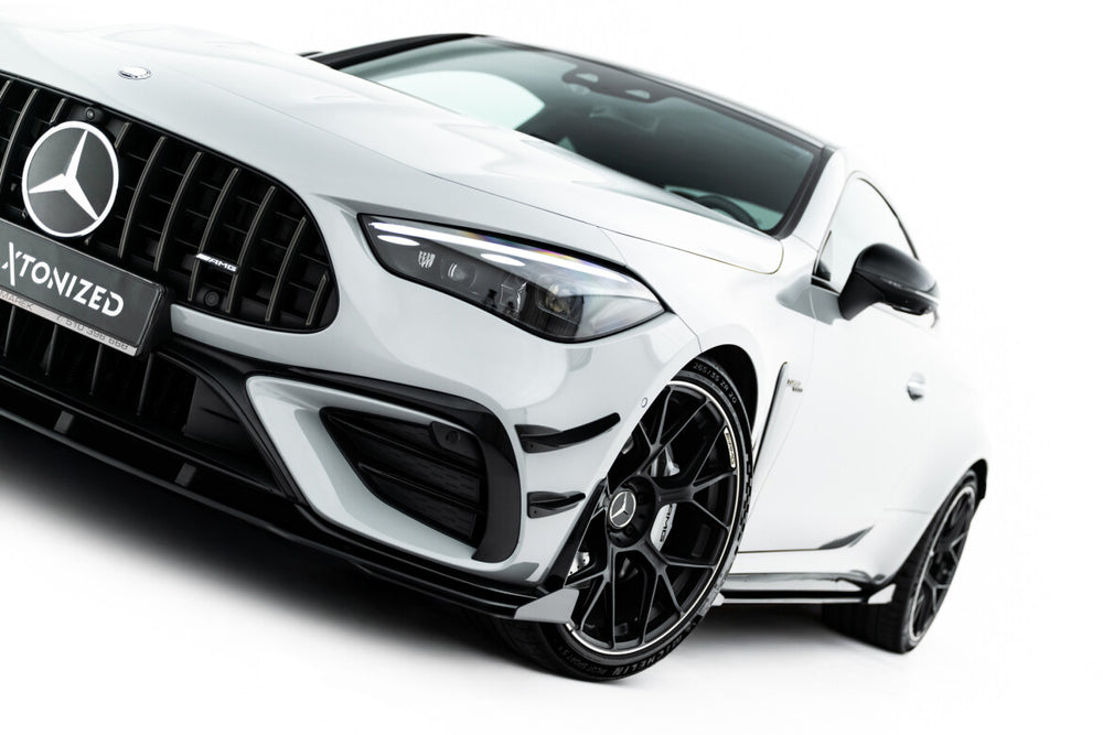 Maxton Parts - Front Stoßstange Flaps passend für Mercedes-AMG CLE 53 Aero C236 schwarz Hochglanz