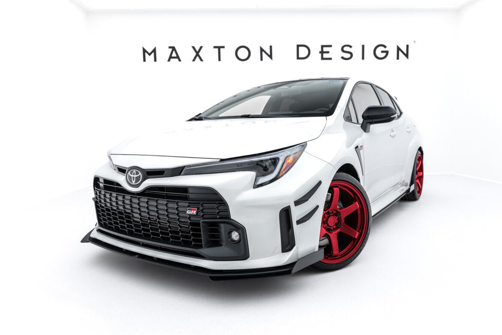 Maxton Parts - Front Stoßstange Flaps passend für Toyota GR Corolla Mk12 schwarz Hochglanz