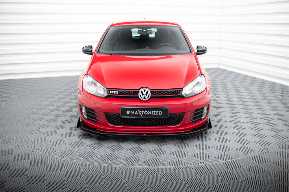 Maxton Parts - Front Stoßstange Flaps passend für VW Golf GTI Mk6 schwarz Hochglanz