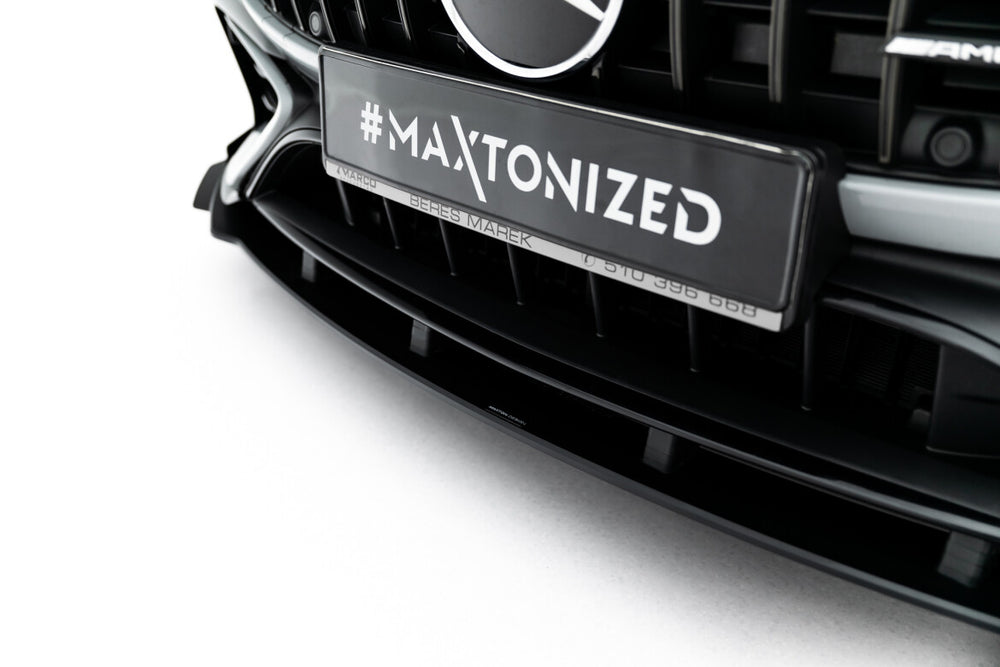 Maxton Parts - Frontlippe + Flaps passend für Mercedes-AMG CLE 53 Aero C236 schwarz Hochglanz