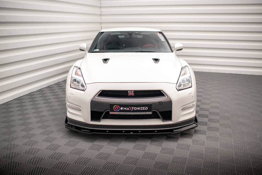 Maxton Parts - Frontlippe + Flaps passend für Nissan GTR R35 FL