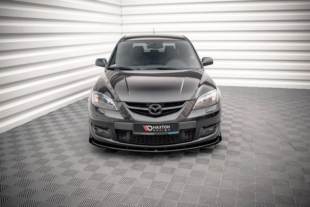 Maxton Parts - Frontlippe + Flaps V.1 passend für Mazda 3 MPS Mk1 schwarz Hochglanz