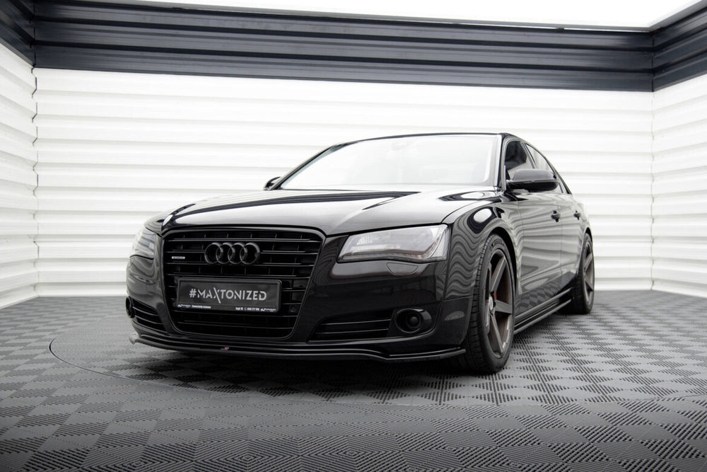 Maxton Parts - Frontlippe passend für Audi A8 D4 schwarz Hochglanz