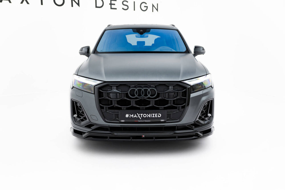 Maxton Parts - Frontlippe passend für Audi Q7 S-Line / SQ7 Mk2 FL 2 schwarz Hochglanz