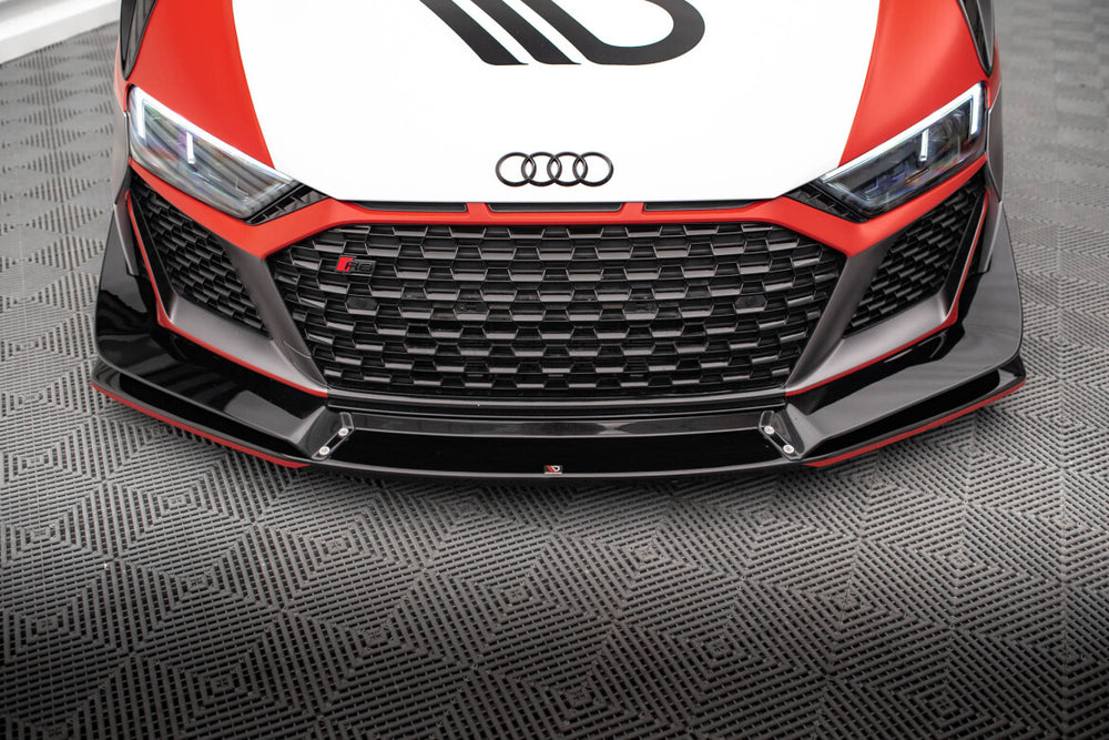 Maxton Parts - Frontlippe passend für Audi R8 Mk2 FL schwarz Hochglanz