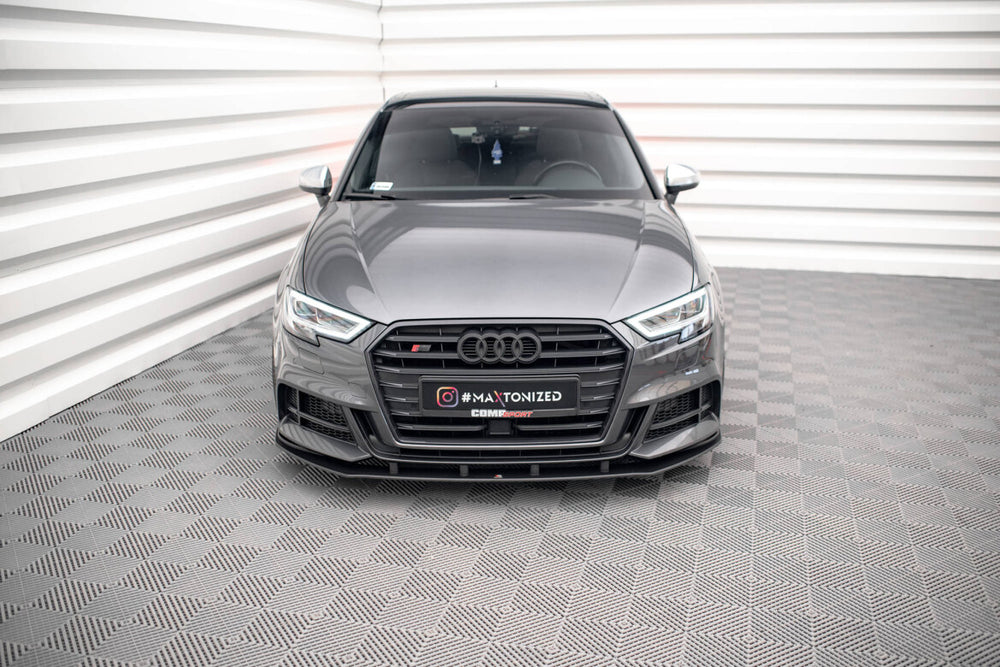 Maxton Parts - Frontlippe passend für Audi S3 / A3 S-Line Sportback 8V FL schwarz matt