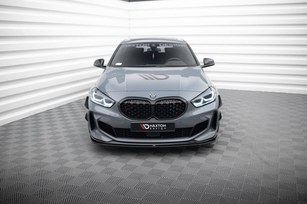 Maxton Parts - Frontlippe passend für BMW 1er M-Paket/ M135i / 128ti F40 schwarz Hochglanz