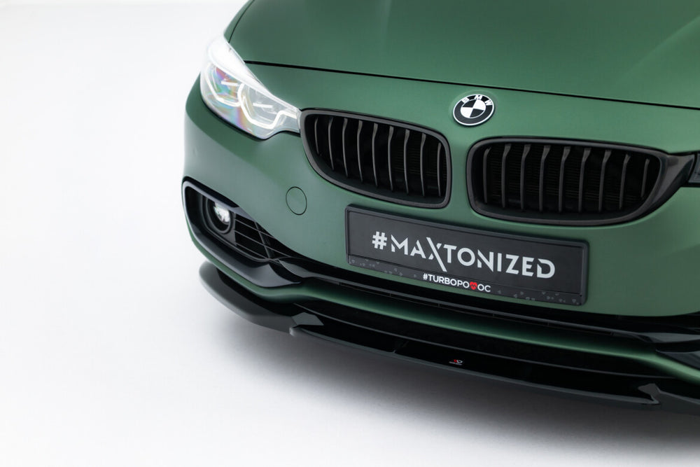 Maxton Parts - Frontlippe passend für BMW 4er Cabrio / Coupe F33 / F32 schwarz Hochglanz