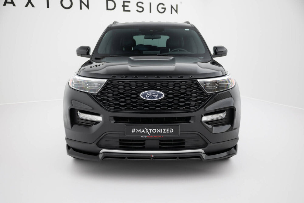 Maxton Parts - Frontlippe passend für Ford Explorer XLT Mk6 schwarz Hochglanz