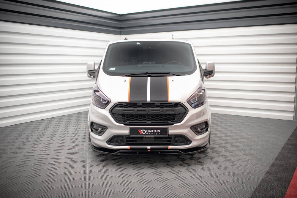 Maxton Parts - Frontlippe passend für Ford Transit Custom ST-Line Mk1 FL schwarz Hochglanz