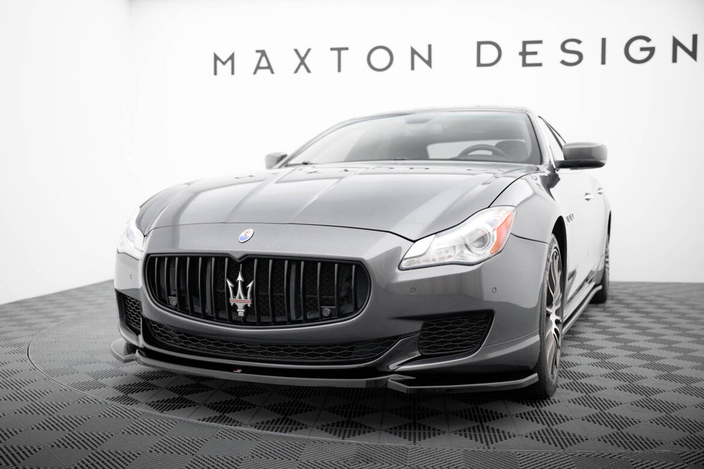 Maxton Parts - Frontlippe passend für Maserati Quattroporte Mk6 schwarz Hochglanz