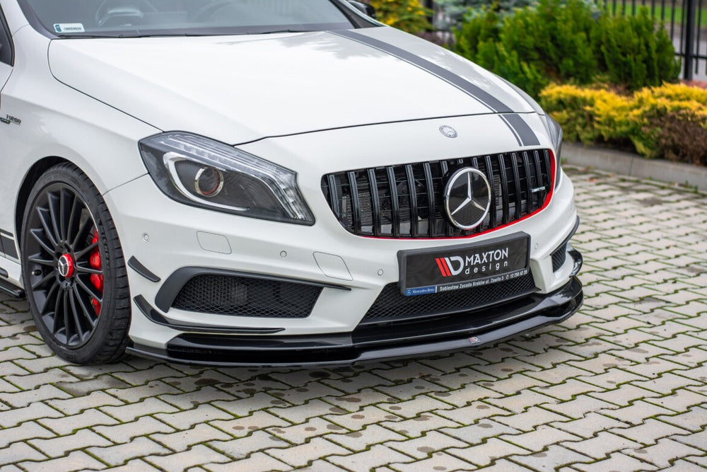 Maxton Parts - Frontlippe passend für Mercedes A45 AMG W176 schwarz Hochglanz