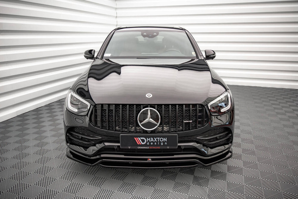 Maxton Parts - Frontlippe passend für Mercedes-AMG GLC 43 / AMG-Line SUV X253 FL schwarz Hochglanz
