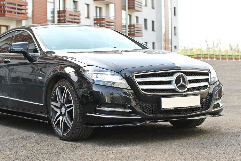Maxton Parts - Frontlippe passend für Mercedes CLS C218 schwarz Hochglanz