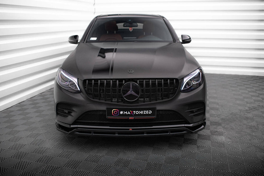 Maxton Parts - Frontlippe passend für Mercedes GLC Coupe AMG-Line /43 AMG C253 schwarz Hochglanz