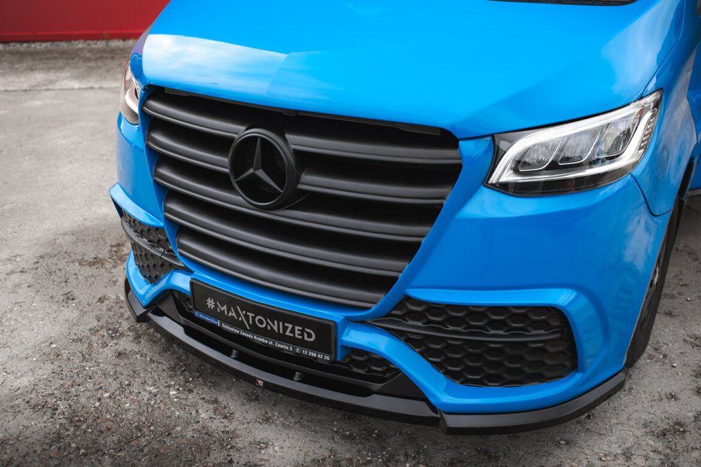 Maxton Parts - Frontlippe passend für Mercedes Sprinter Mk3 schwarz Hochglanz