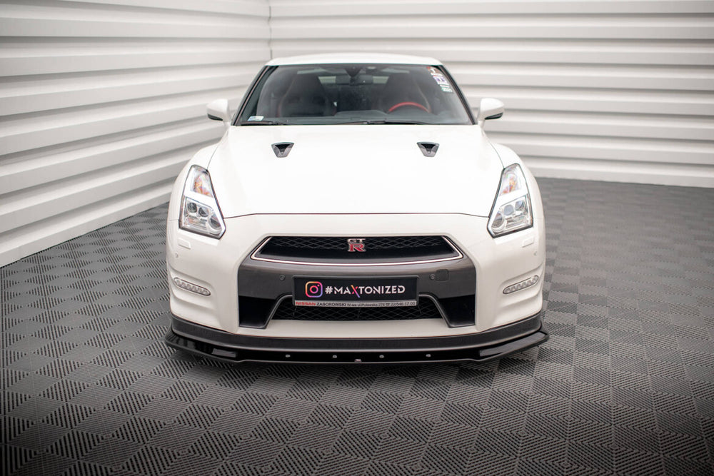 Maxton Parts - Frontlippe passend für Nissan GTR R35 FL schwarz Hochglanz