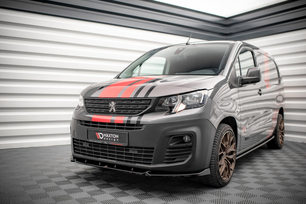 Maxton Parts - Frontlippe passend für Peugeot Partner Mk3 schwarz Hochglanz