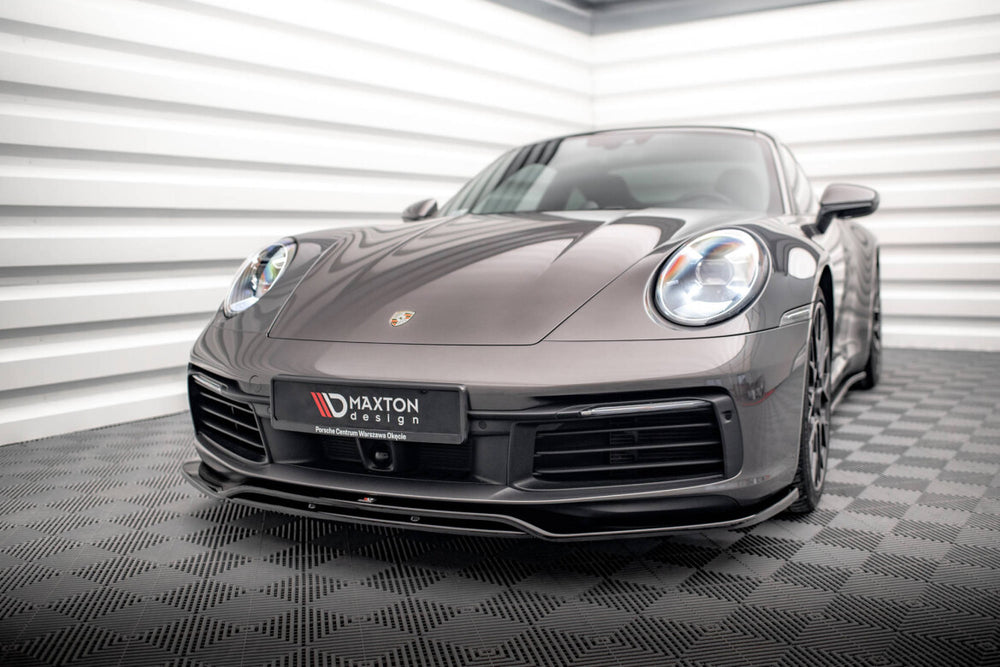 Maxton Parts - Frontlippe passend für Porsche 911 Carrera 4S 992 schwarz Hochglanz