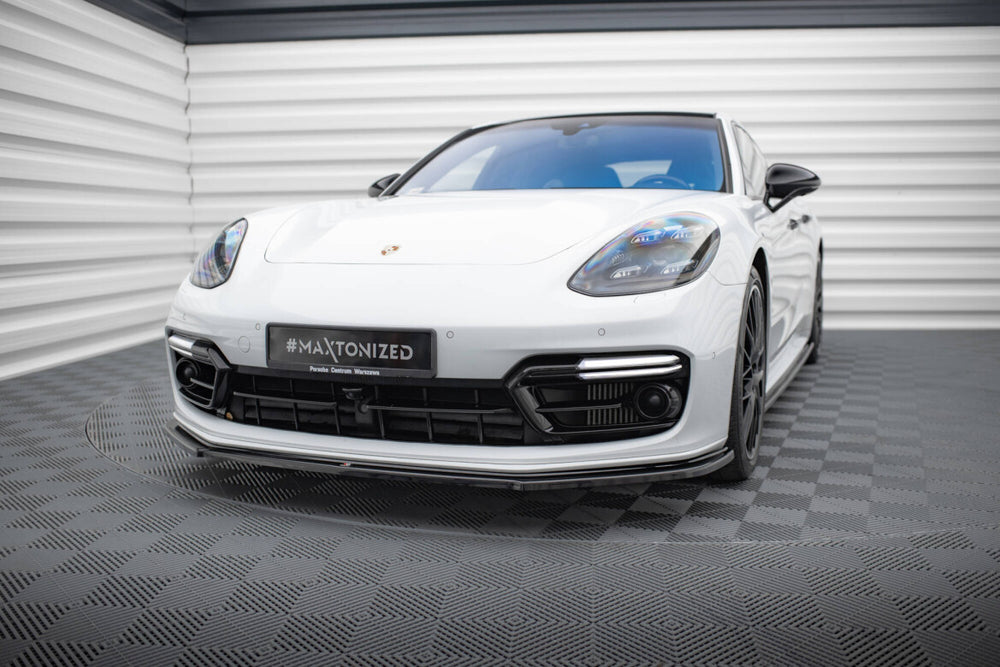 Maxton Parts - Frontlippe passend für Porsche Panamera GTS 971 schwarz Hochglanz