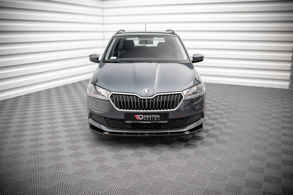 Maxton Parts - Frontlippe passend für Skoda Fabia Mk3 FL schwarz Hochglanz