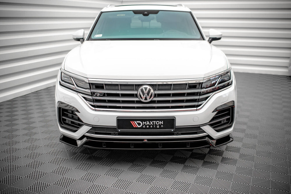 Maxton Parts - Frontlippe passend für VW Touareg R-Line Mk3 schwarz Hochglanz